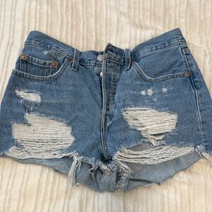 Distressed Denim Women Shorts